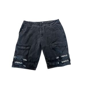 Vintage 90s Girbaud Shuttle Tape Denim Cargo Shorts – Black, Size 46